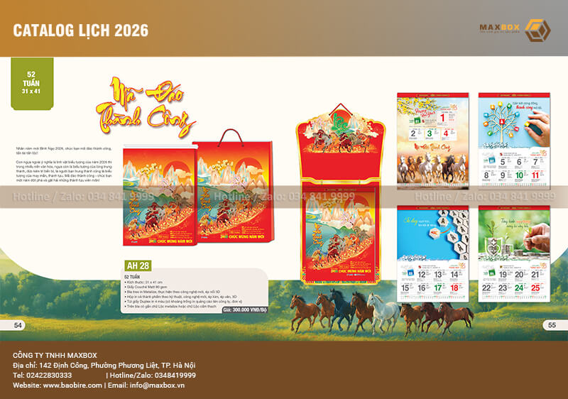 In lịch độc quyền – giải pháp thương hiệu riêng biệt