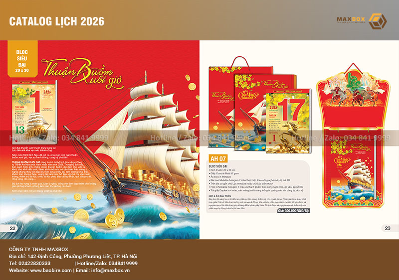 In lịch lò xo giá rẻ uy tín tại Hà Nội