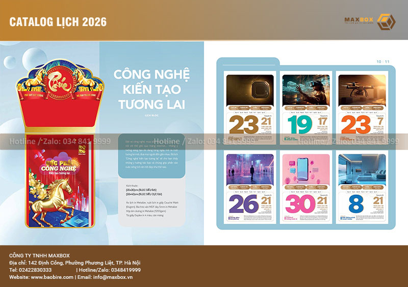Lịch BLoc chuyên nghiệp từ khâu thiết 
