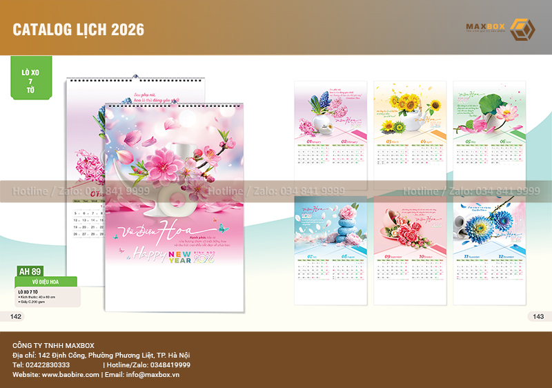 Xưởng in lịch Tết áp dụng giá gốc, nhiều mẫu đẹp
