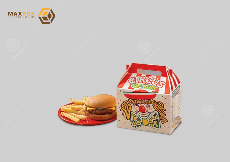 In hộp đựng burger cho thương hiệu riêng tại Maxbox