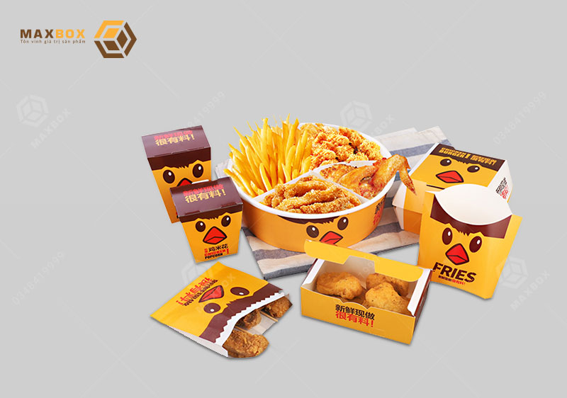Thiết kế và in hộp đựng đồ ăn nhanh tại Hà Nội giá rẻ chất lượng của Maxbox
