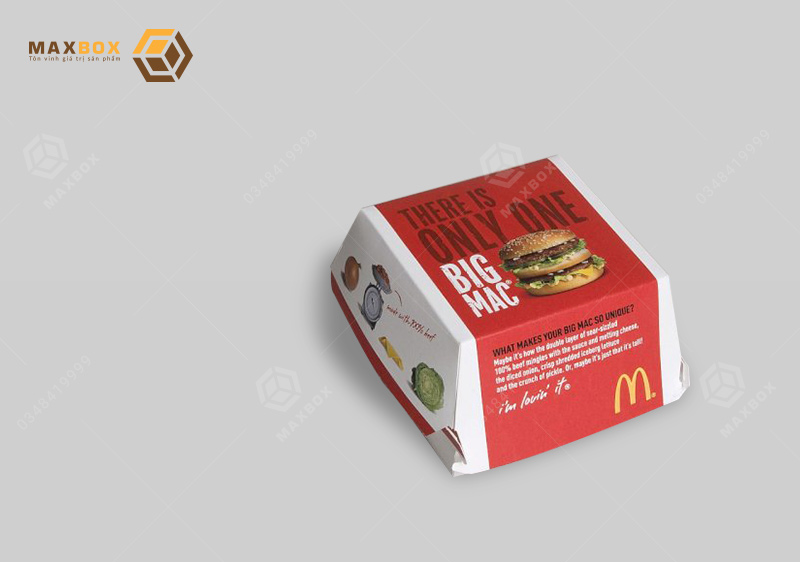 In hộp đựng burger tại Hà Nội với kích cỡ 9x11x10 đựng đa năng