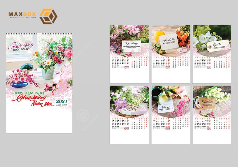 Phương thức đặt hàng in lịch 7 tờ lò xo tại Hà Nội như thế nào?