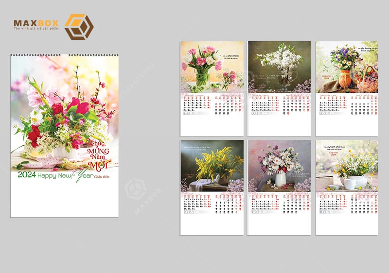 Phương thức đặt hàng in lịch 7 tờ lò xo tại Hà Nội như thế nào?