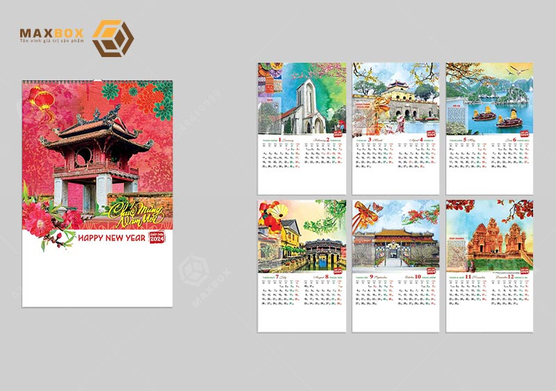 In lịch 7 tờ lò xo tại Hà Nội là gì? Các loại lịch lò xo phổ biến