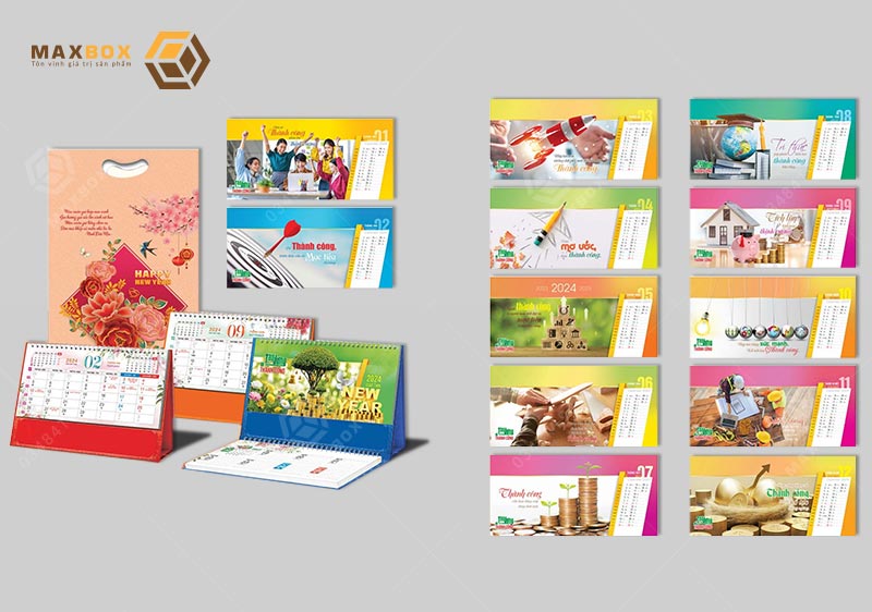 Cam kết in lịch để bàn 2024 tại Maxbox