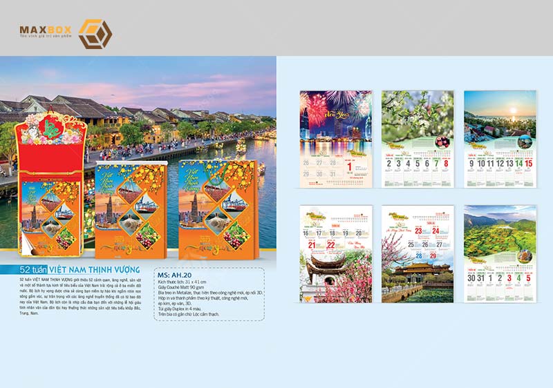 Báo giá thiết kế in lịch treo tường tại Hà Nội