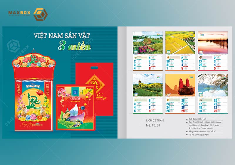  In lịch tết tại Hà Nội với các loại lịch khách hàng có thể in độc quyền