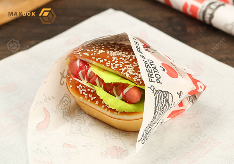 In giấy gói burger tại Hà Nội đẹp giá rẻ an toàn thực phẩm
