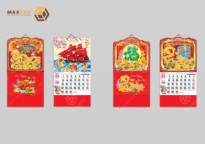 Ý tưởng in lịch treo tường tại Hà Nội thiết kế từ các kích thước chuẩn