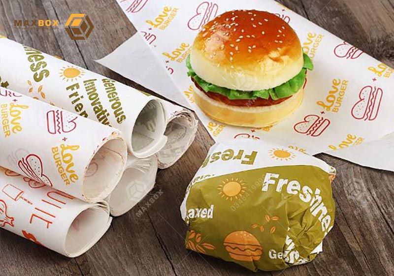 Dịch vụ in giấy gói burger tại Hà Nội được khách hàng đánh giá cao