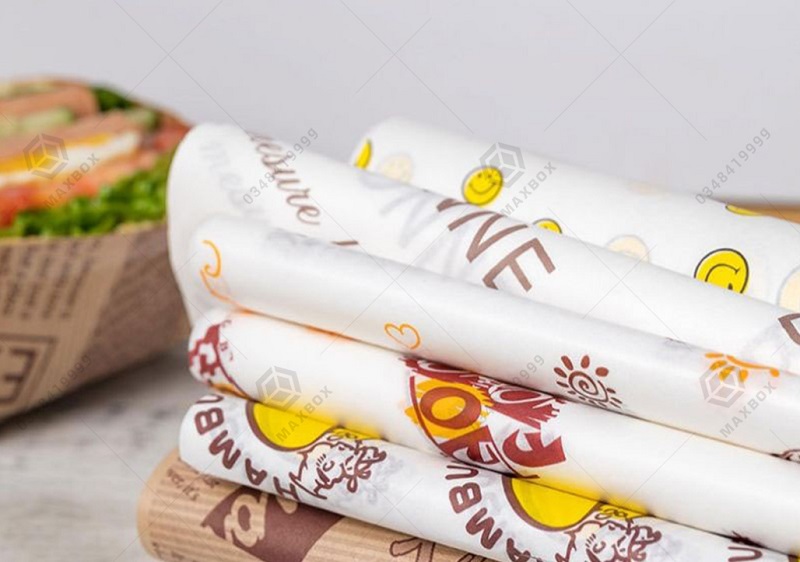 Giấy gói burger sạch – an toàn thực phẩm