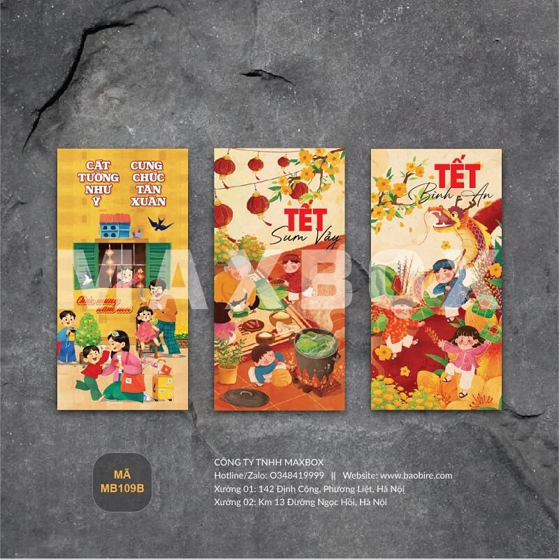Mẫu thiết kế lì xì Tết đoàn viên