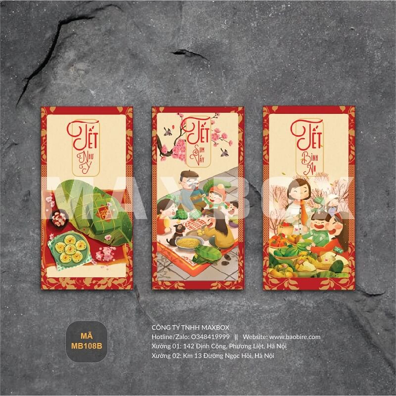 Mẫu thiết kế lì xì Tết đoàn viên