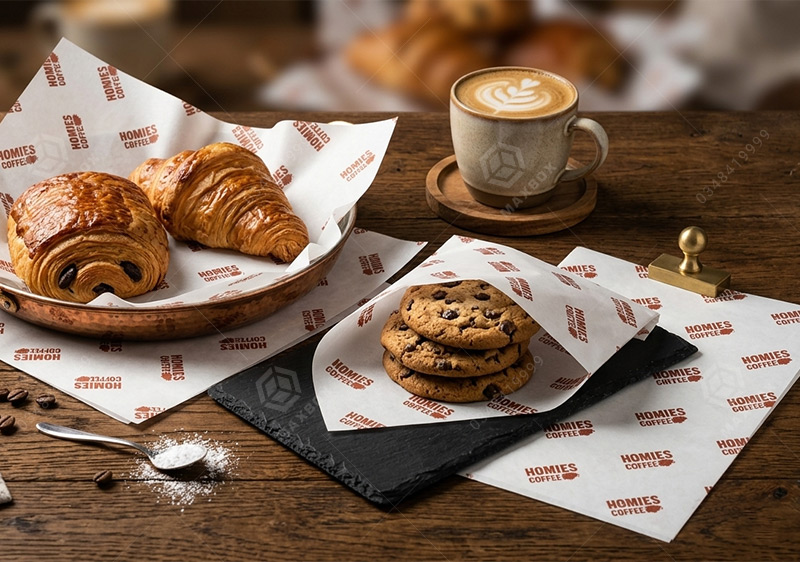 In Giấy gói bánh mì giá rẻ, sắc nét giúp tăng độ chuyên nghiệp cho thương hiệu
