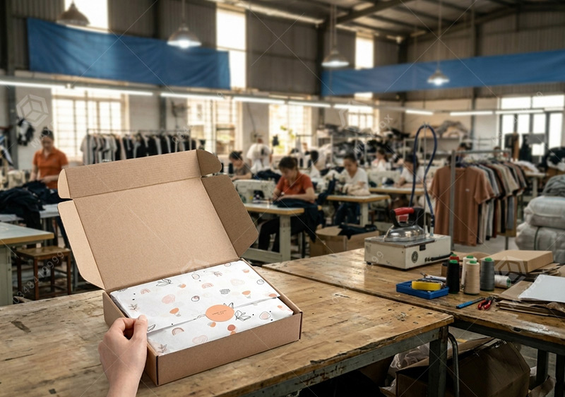 Maxbox in giấy gói quần áo logo riêng – Gia tăng nhận diện thương hiệu hiệu quả