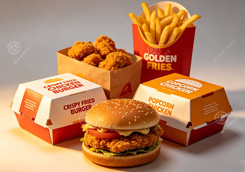 In hộp đựng burger cao cấp theo yêu cầu, thiết kế ấn tượng