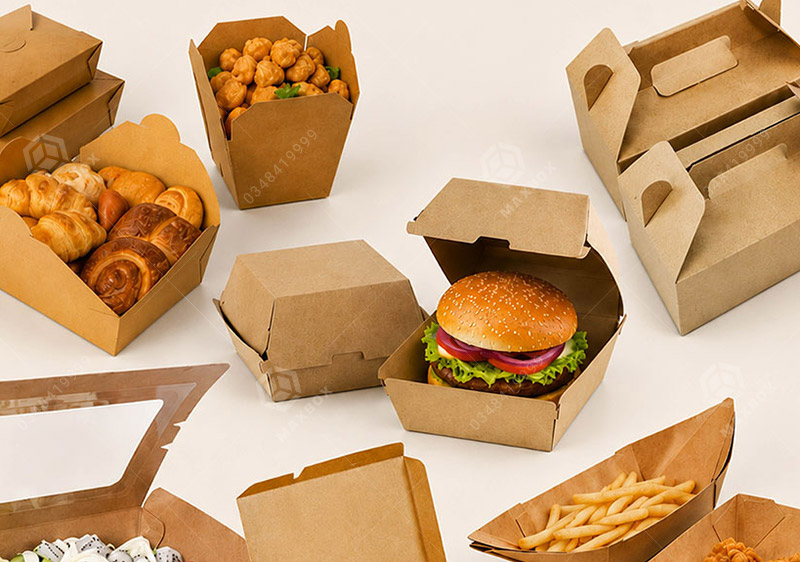 In hộp đựng burger cao cấp với chất liệu an toàn thực phẩm