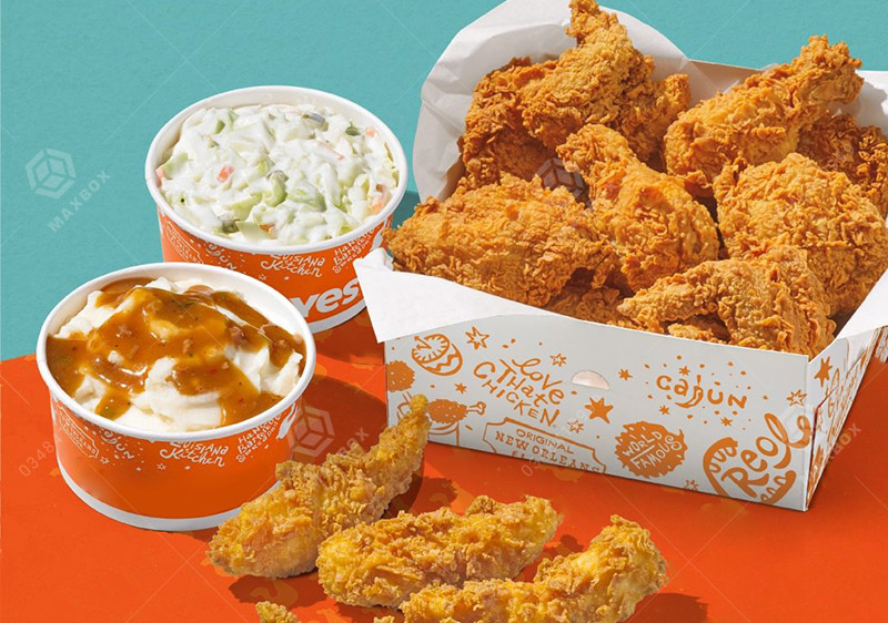 In hộp đựng gà rán tại Hà Nội – Bao bì đẹp, an toàn và thân thiện môi trường