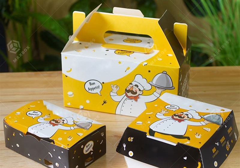 In hộp đựng gà rán tại Hà Nội – Giải pháp bao bì chuyên nghiệp giúp tăng doanh thu cho quán ăn